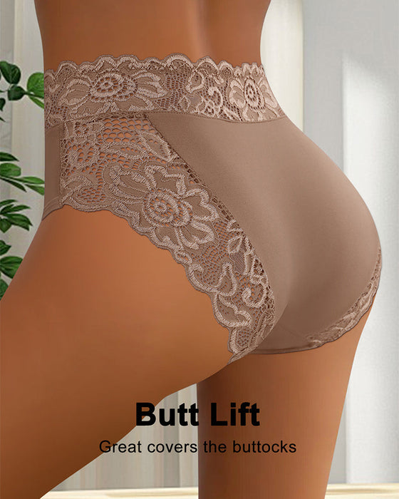 Sexy Lace Mid-Rise Panties-5