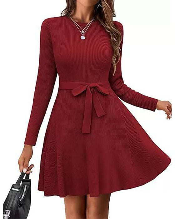 Long Sleeve Tie Dress