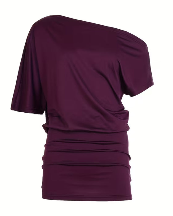 Off-Shoulder Asymmetrical Bodycon Dress