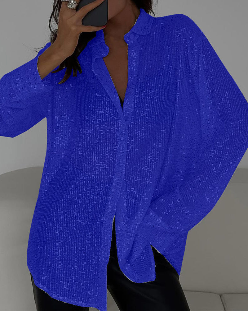 Lapel Long Sleeve Trendy Shirt