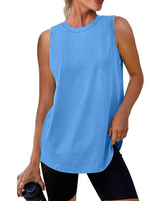 Loose-Fit Solid Sleeveless Tank Top