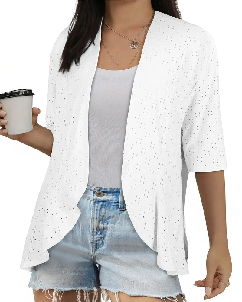 Open Front Cutout Short Coat
