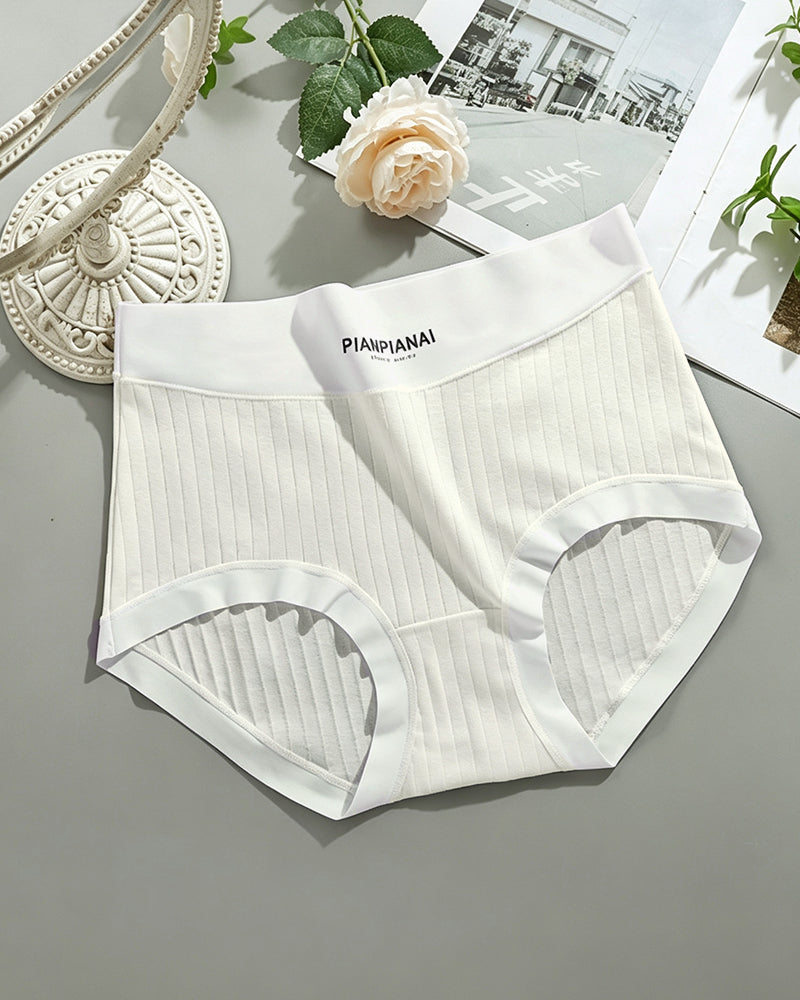 Solid Color High Waist Panties