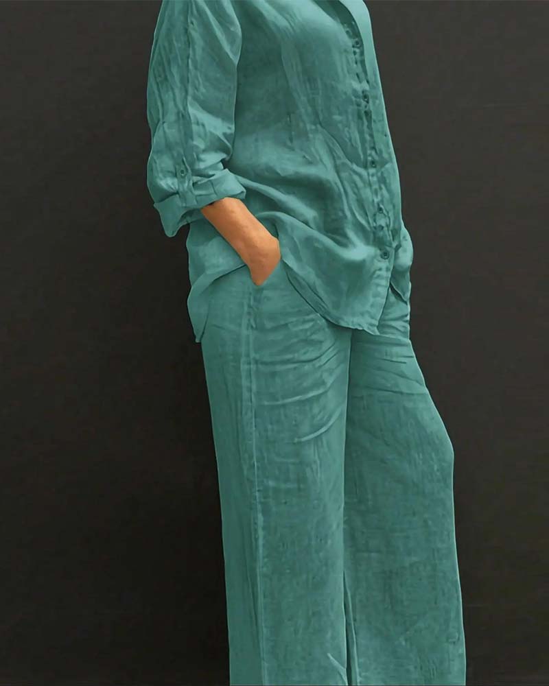 Long Sleeve Shirt Elastic Long Set