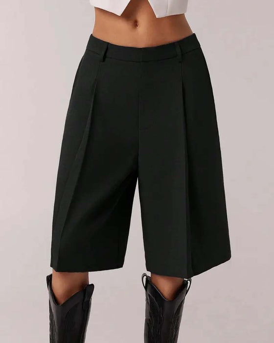 Bermuda Straight Leg Pocket Casual Blazer Pant