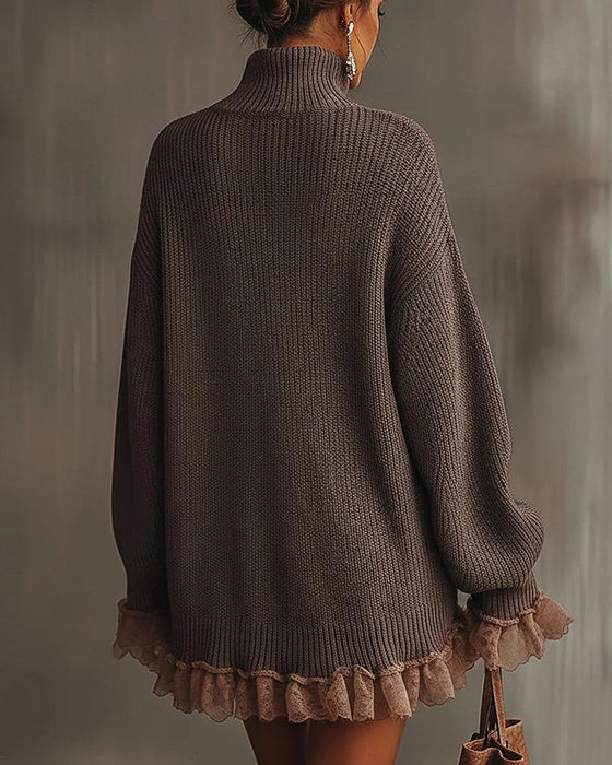 Elegant Sweater & Camisole Dress Set