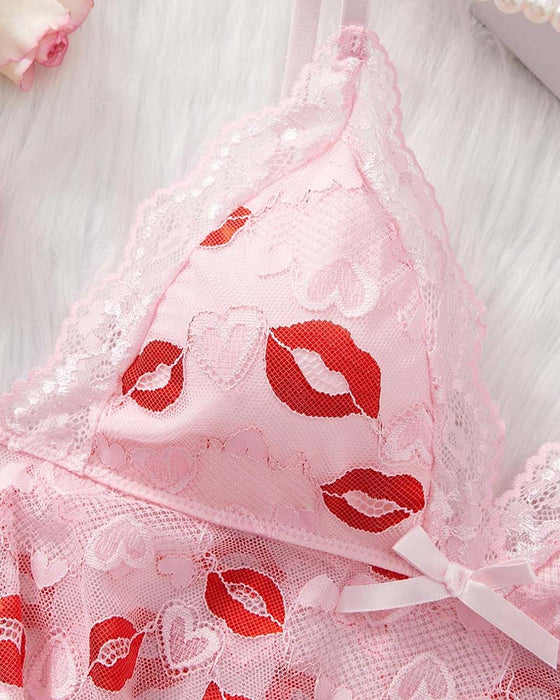 Lip Print Sleep Dress
