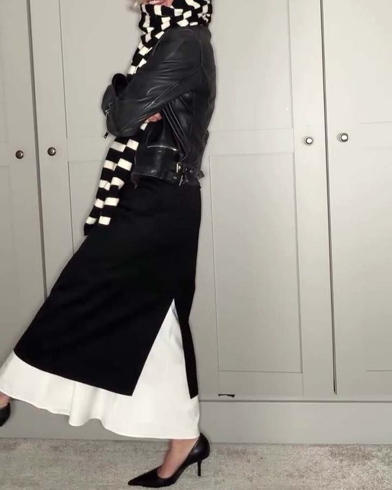 Slimming Color-Blocked Maxi Dress