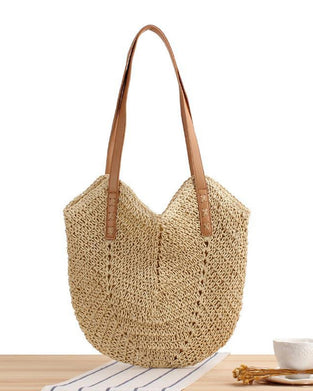 Tote Crossbody Straw Bag