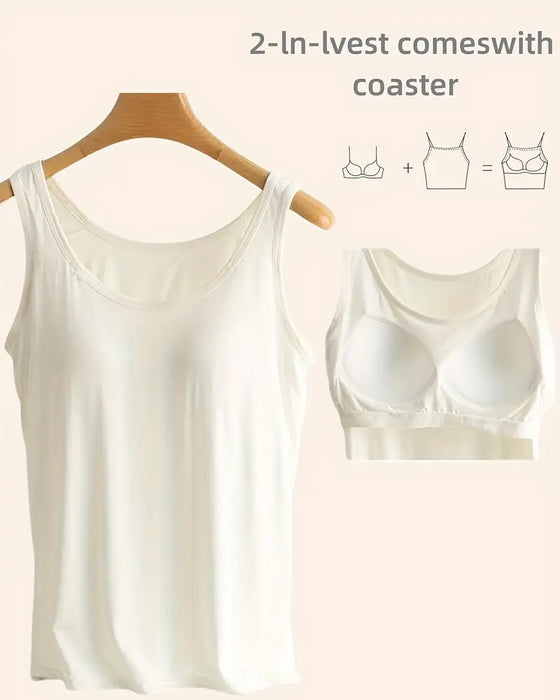 One-Piece Solid Color Bottoming Cami Top