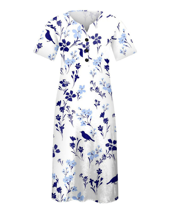 Floral print pocket dress