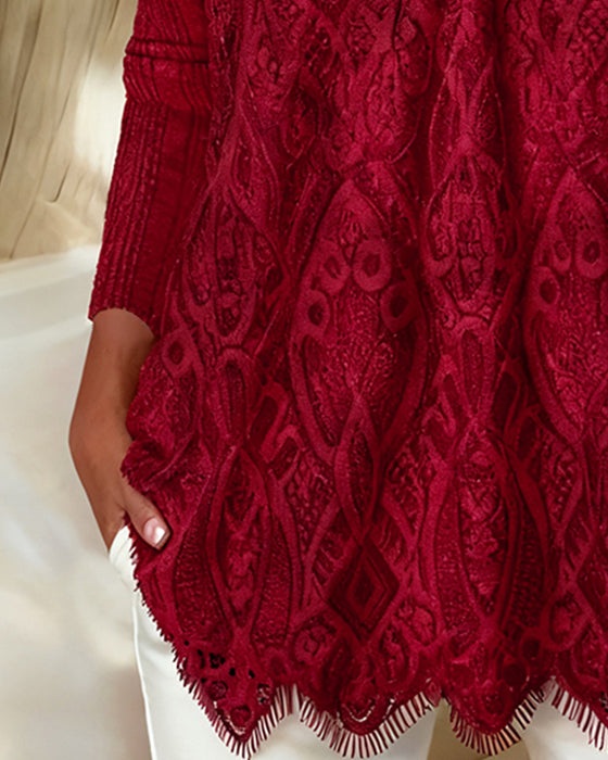 Square Neck Pit Lace Top