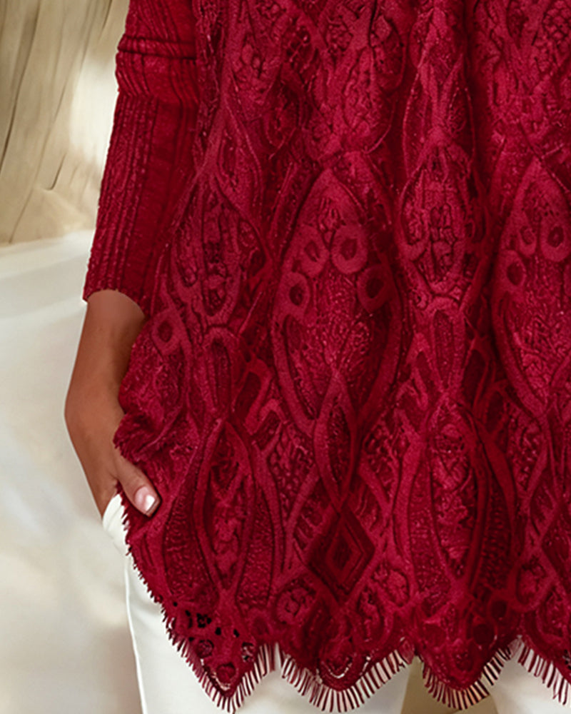 Square Neck Pit Lace Top