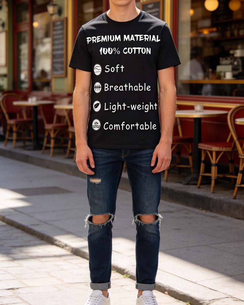 Men's Letter Print Short Sleeve T-Shirt