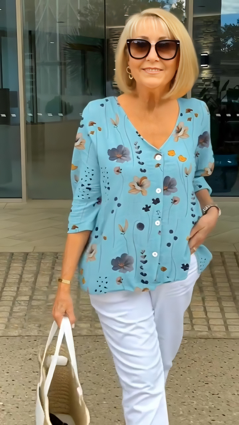 Flowy Floral Print  Top