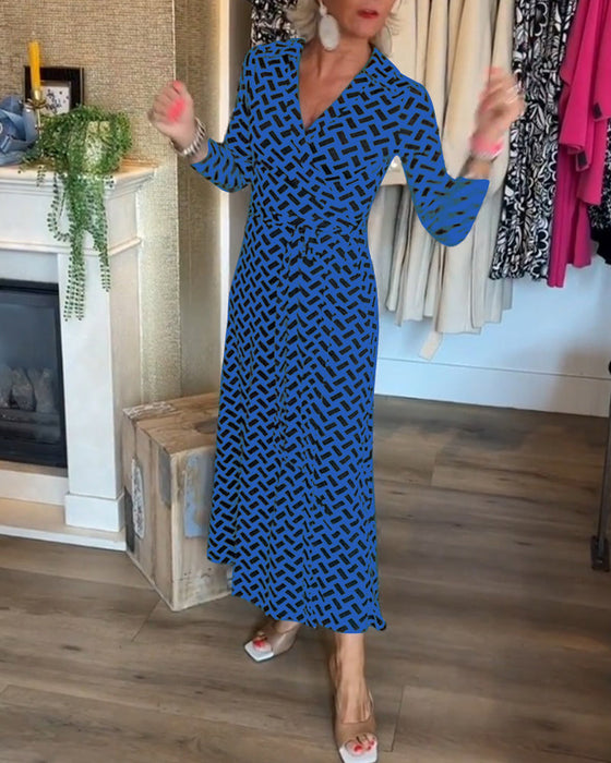 Slim fit printed dress