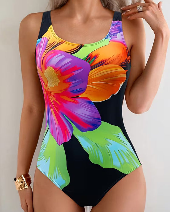 Comfortable Printed Swimsuit One-Piece