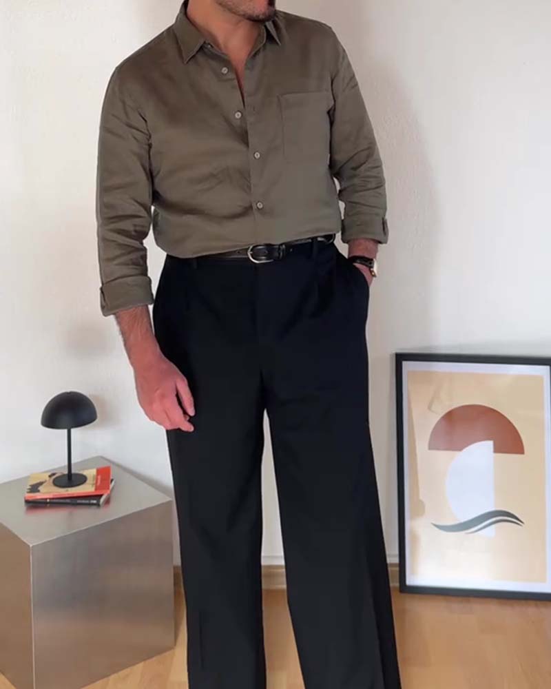 Men's Collared Pocket Shirt