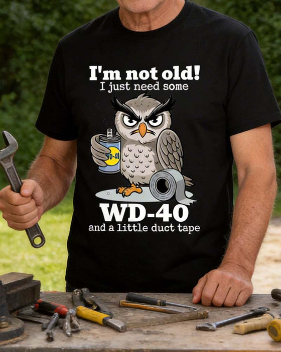 Owl Fun Solid Color Casual T-Shirt