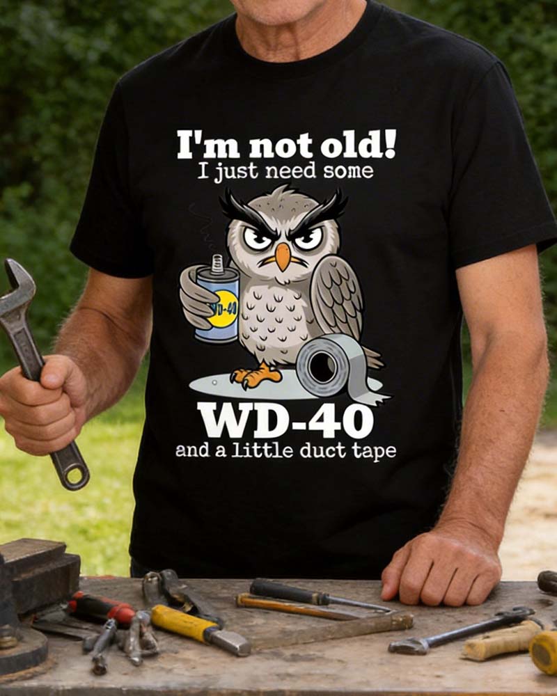 Owl Fun Solid Color Casual T-Shirt