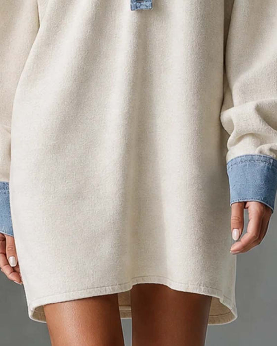 Patchwork Casual Long Sleeve Dress