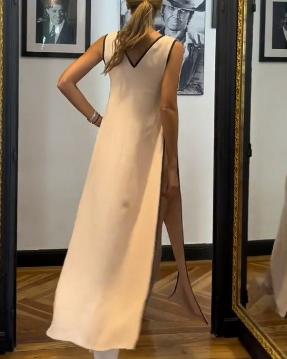 Temperament sleeveless bow set