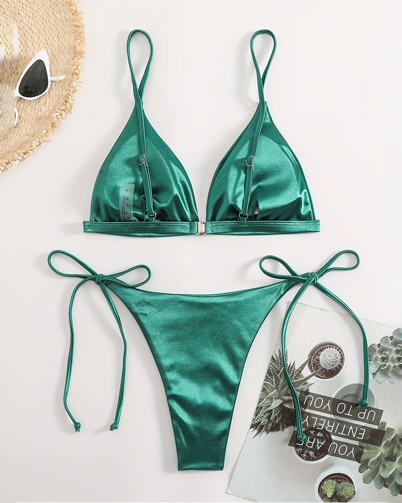 Satin Tankini Sexy Bikini