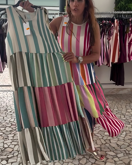 Sleeveless Round Neck Dress