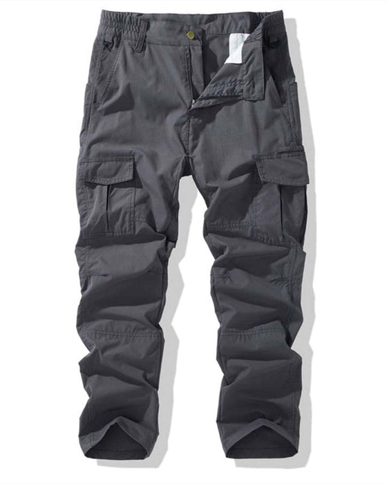 Elastic Waist Double Pocket Cargo Pants