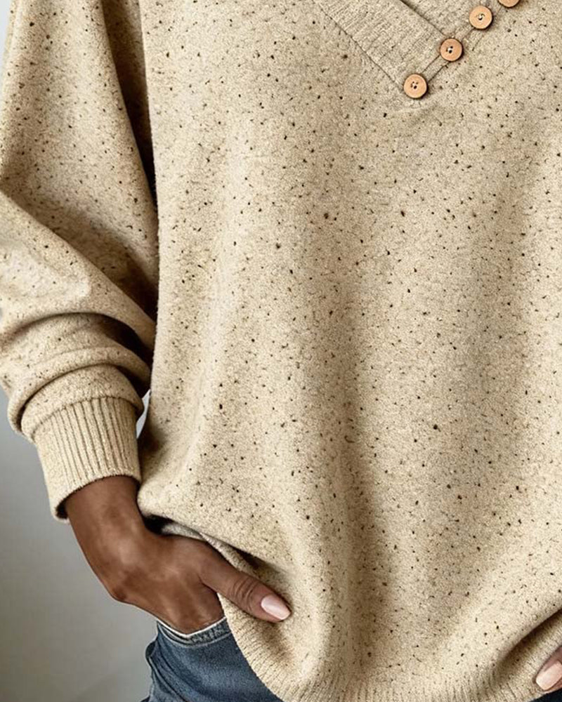 Fashion Scarf Collar Sweatshirt