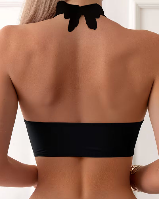 Mesh Halter Neck Bikini