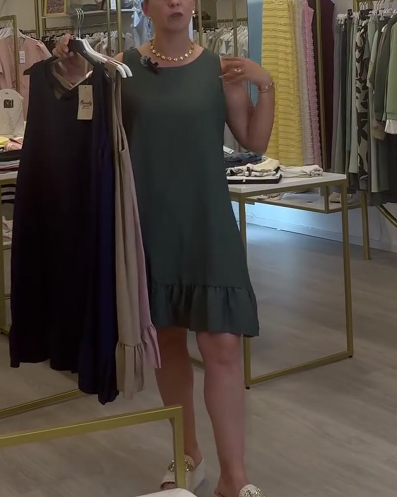Sleeveless Fashionable A Hem Dress