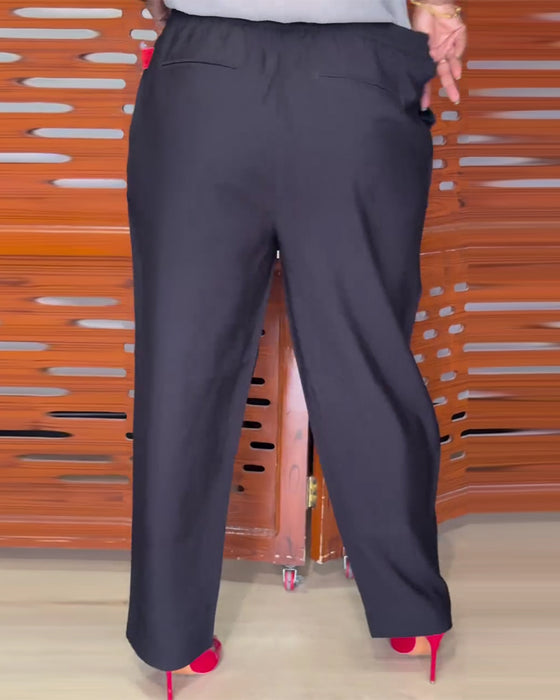 Drawstring Casual Pants