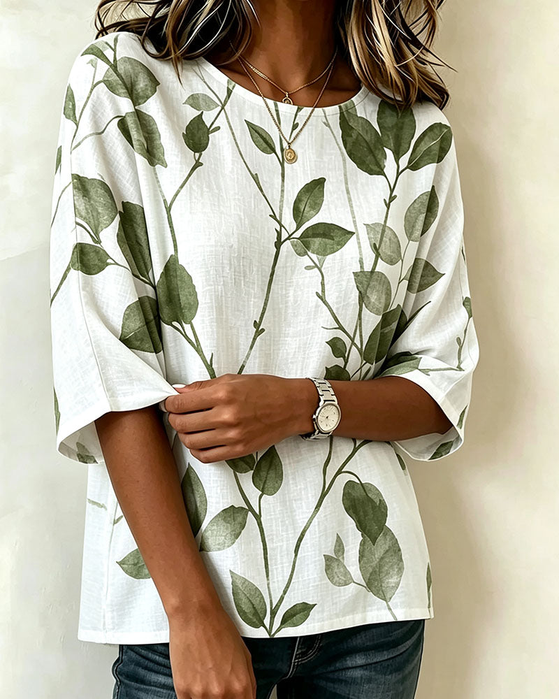 Loose Ink Wash Blouse