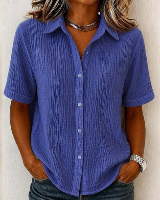Short-Sleeve Collared Shirt