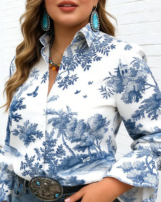 Printed Long Sleeve Shirt