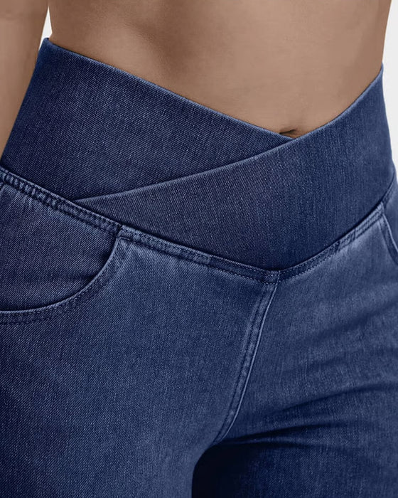 High Stretch Fashion Pocket Flare Pants