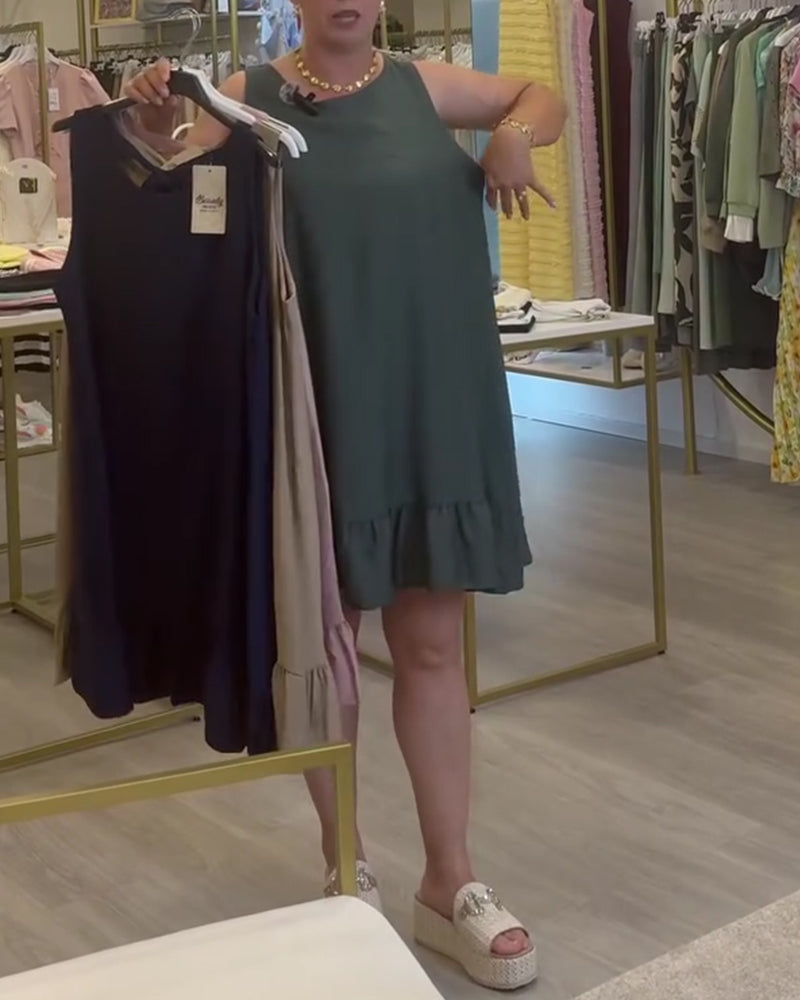 Sleeveless Fashionable A Hem Dress