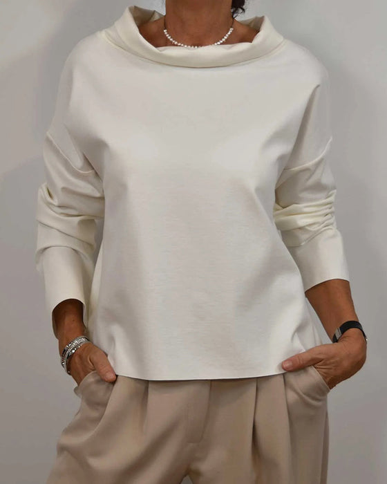 Long sleeve simple casual top