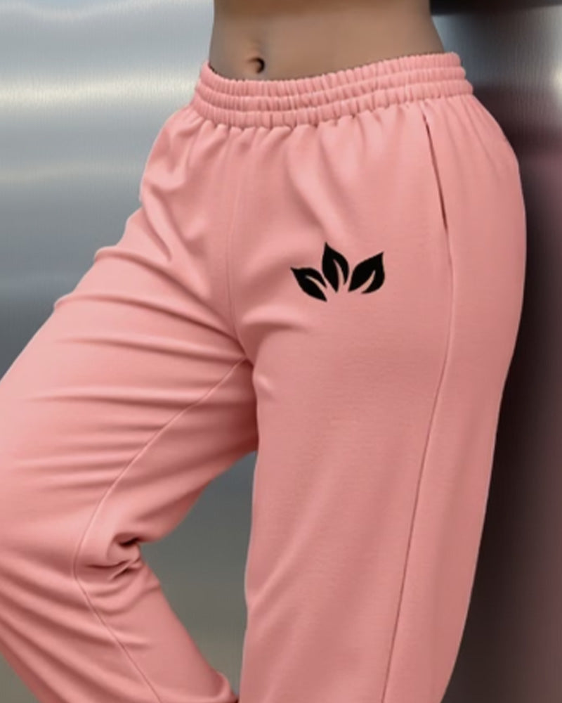 Casual Drawstring Solid Color Sports Pants