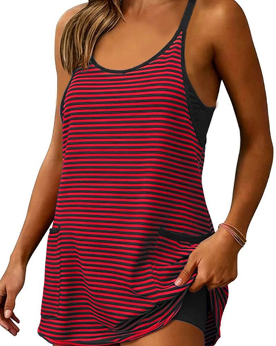 Striped Sleeveless Camisole Casual Jumpsuits