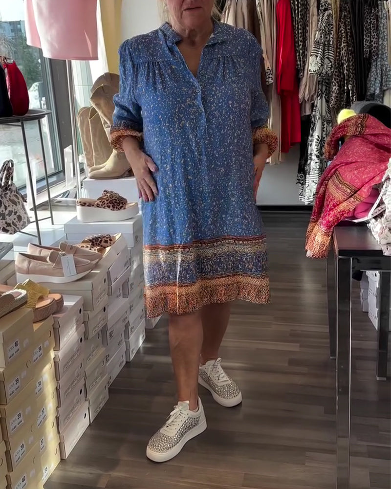 Floral Print Ethnic Style Dress