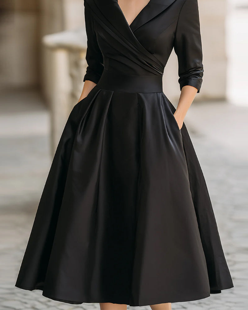 Solid Color Elegant Fashion Dress