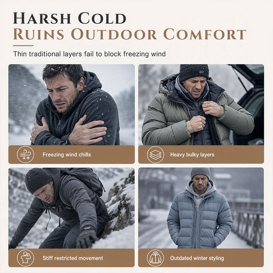 Men's Winter  Jacquard Pattern  Hoodie