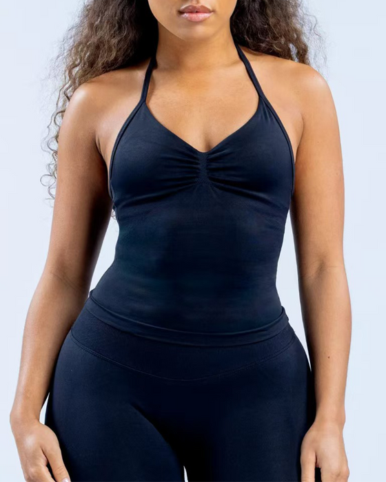 Built-in Bra Halter Cami Top
