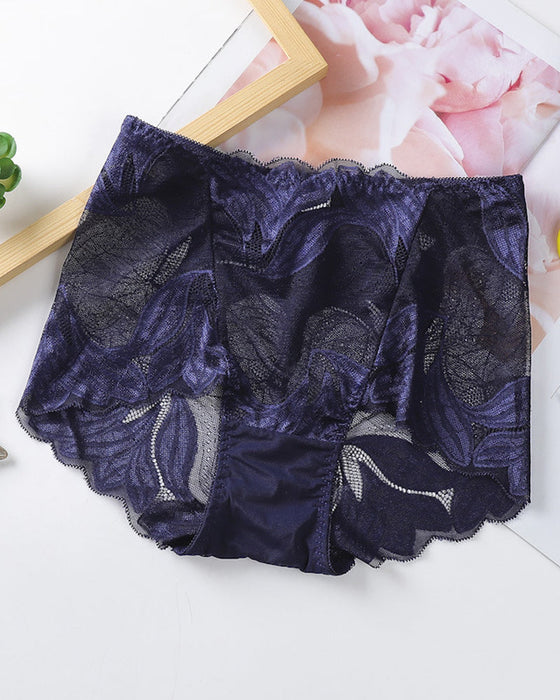 Solid color sexy lace panties