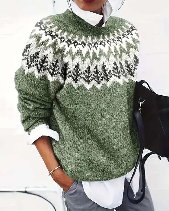 Retro Serrated Casual Jumper