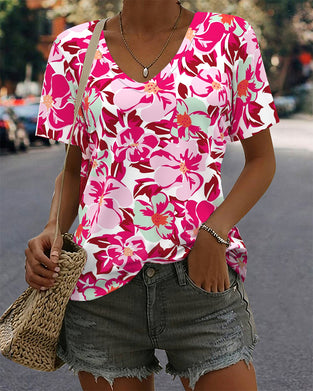 V-Neck Comfortable Short-Sleeved T-Shirt