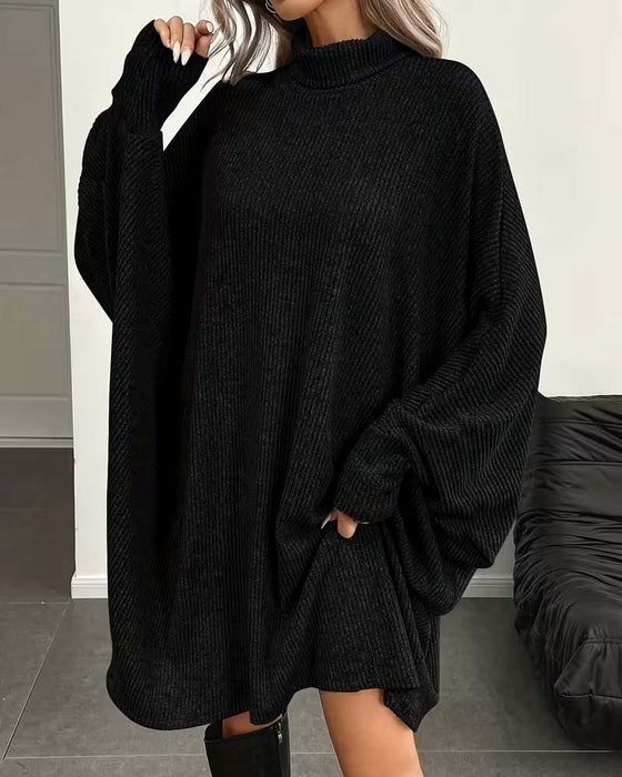 Batwing Sleeve Mini Dress