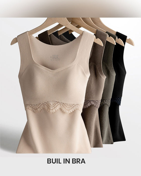 Seamless Thermal Built-In Bra Tank Top